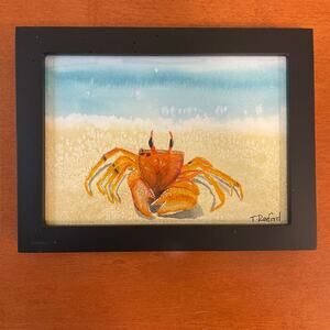 Crab Hand painted watercolor original painting NO FRAME